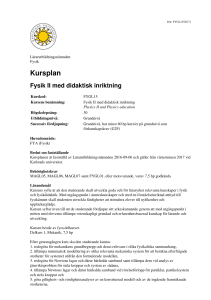 Kursplan - Karlstads universitet