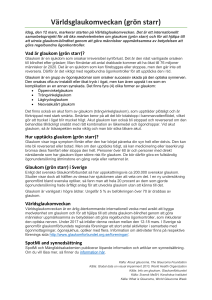 Världsglaukomveckan (grön starr)