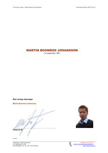 Curriculum Vitae / Martin Boonrod