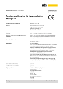 Prestandadeklaration för byggprodukten