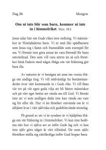 Dag 26 morgon