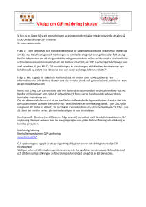 Viktigt om CLP-märkning i skolan!