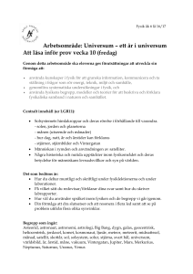 Arbetsområde: Universum