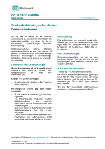 PATIENTANVISNING Kontrastavbildning av tunntarmen