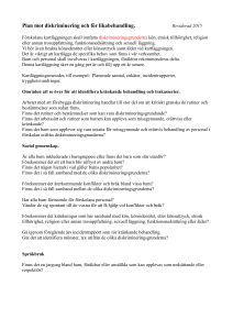 Plan mot diskriminering och för likabehandling. Reviderad 2015