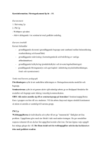 Företagsekonomi 3p, för civilingenjörer vt –05