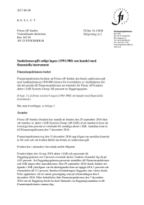 Beslut 16-19038 - Finansinspektionen