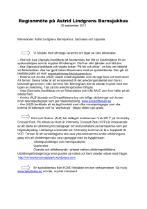 Regionmöte på ALB - Sveriges Lekterapeuter