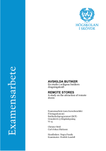 AVSKILDA BUTIKER REMOTE STORES