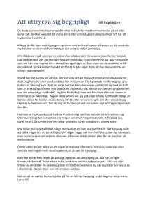 Att uttrycka sig begripligt Jill Rogheden