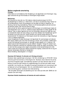 Motion angående amortering