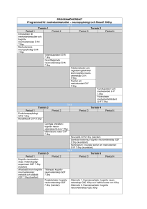 PROGRAMÖVERSIKT Programmet för medvetandestudier
