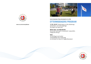 eftermiddagens program