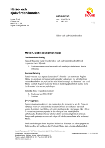 Sammanträde i Hälso- och sjukvårdsnämnden 2016