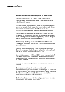 Hallunda-deklarationen om tillgänglighet till scenkonsten