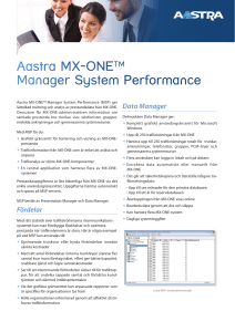 Aastra MX‑ONETM Manager System Performance