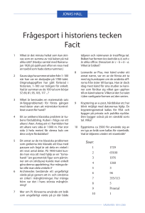 Frågesport i historiens tecken Facit