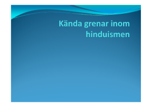 Kända grenar inom hinduismen