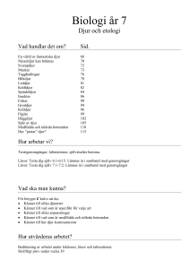 Biologi år 7 HT 2012