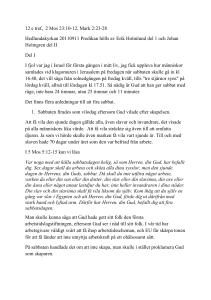12 e tref 3:e Årg 2 Mos 23:10-12, Matt 2:23-28