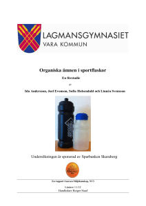 Organiska ämnen i sportflaskor