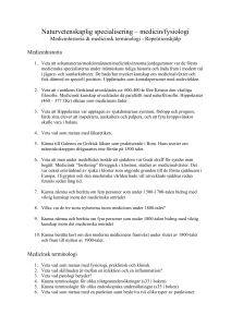 Repetitionshjälp 1 Medicinsk grundkurs: