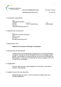 Registret över domares bindningar och bisysslor