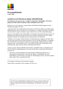 Pressmeddelande
