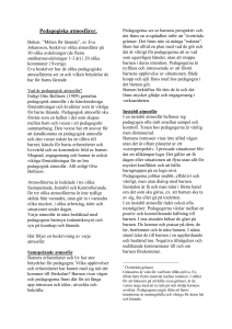 Pedagogiska atmosfärer.