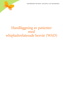 Handläggning av patienter med whiplashrelaterade besvär (WAD)