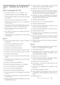Instuderingsfrågor för Endimensionell analys – inledande kurs 6 hp