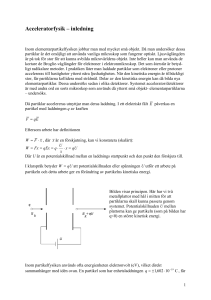 Acceleratorfysik – inledning