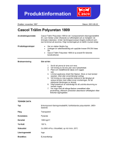 Produktblad 1809 Polyuretanlim