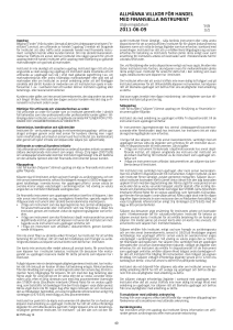 allmänna villkor för handel med finansiella instrument 2011-06-09