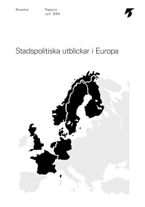 Stadspolitiska utblickar i Europa