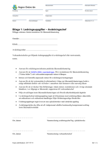 Bilaga 1. Ledningsuppgifter