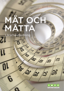 Lärarhandledning till Mät och måtta