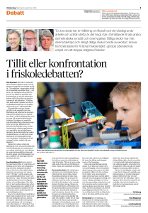Tillit eller Konfrontation i skolvärlden?