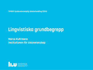 Lingvistiska grundbegrepp