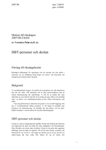 HBT-personer och skolan