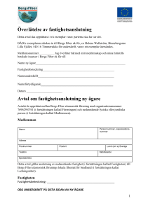 Avtal fastighetsanslutning överlåtelse