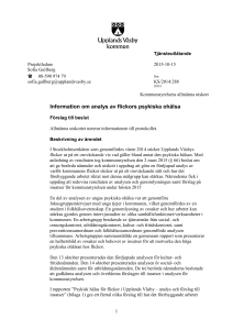 Information om analys av flickors psykiska ohälsa