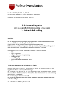 Likabehandlingsplan