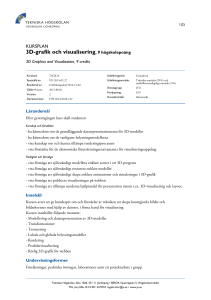 3D-grafik och visualisering, 9 högskolepoäng