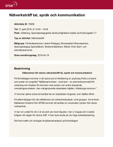 Nätverksträff tal, språk och kommunikation