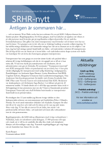 SRHR-nytt nr 2
