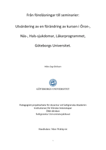 Från föreläsningar till seminarier: Utvärdering av en förändring av