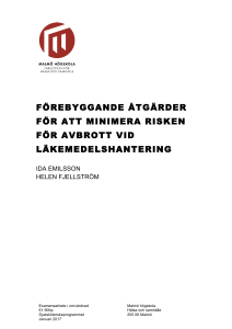 förebyggande åtgärder för att minimera risken för