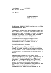 Remissvar på SOU 1997:51 Brister i omsorg