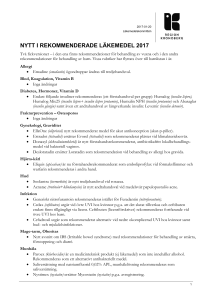 Nyheter i Rekommenderade läkemedel 2015
